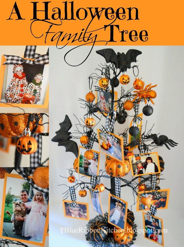 halloween photo tree, crafts, halloween decorations, seasonal holiday decor