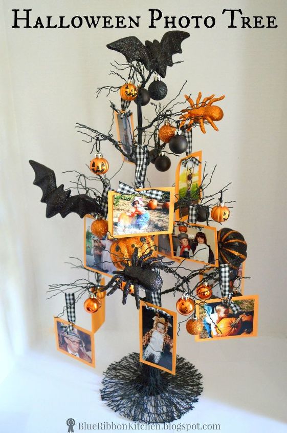 halloween photo tree, crafts, halloween decorations, seasonal holiday decor