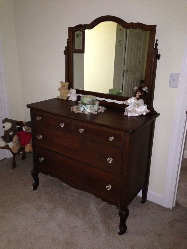 i need ideas for refinishing these vintage bunk beds, The dresser in the room