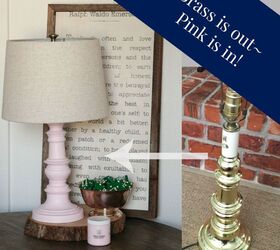 brass is out pink is in, chalk paint, home decor, lighting, repurposing upcycling