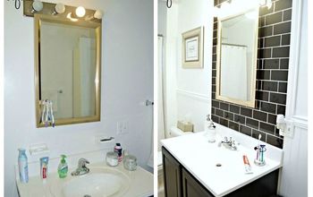  Antes e depois: REVELAÇÃO Clássica do banheiro preto e branco