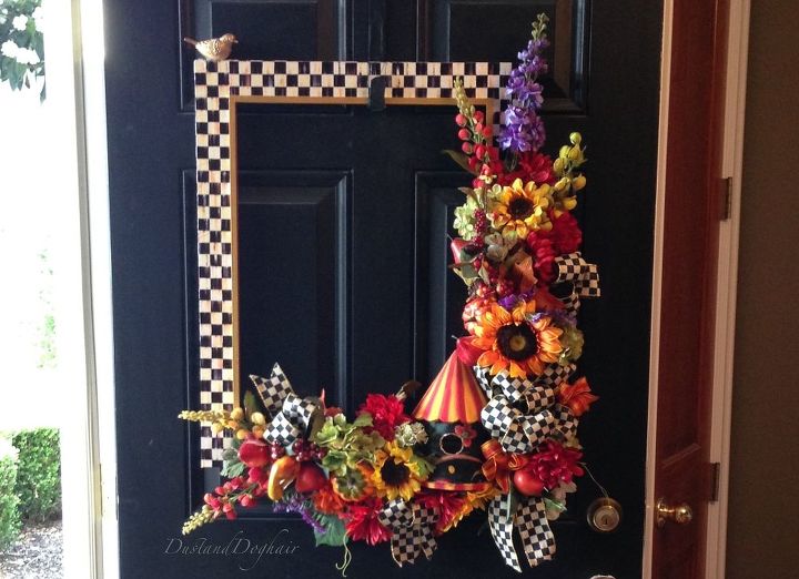 front door decor a non wreath fall wreath, crafts, seasonal holiday decor, wreaths