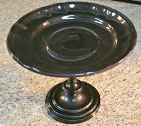 very easy plate pedestal creativecraftchallenge, crafts, repurposing upcycling