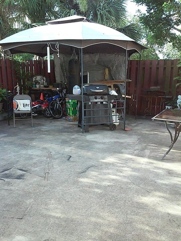 q patio makeover please help, exterior home painting, painting, patio