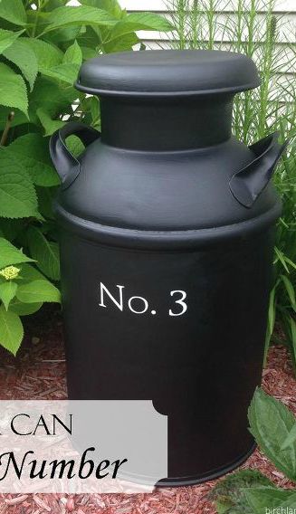 11 charming things you can do with an old milk can, Make a Bold House Number Sign