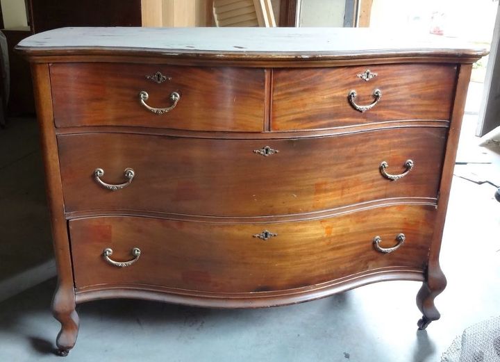 antique cherry dresser, painted furniture