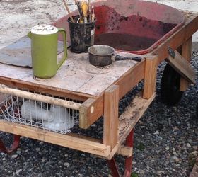 mud kitchen, diy, outdoor living, repurposing upcycling, woodworking projects