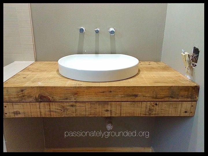 powder room is almost there but that s not all, bathroom ideas, countertops, diy, repurposing upcycling, small bathroom ideas, woodworking projects
