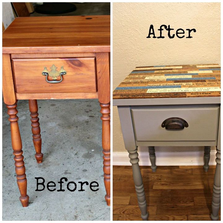 yardstick side table, painted furniture, repurposing upcycling