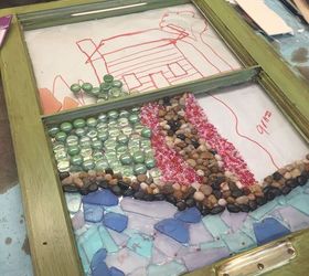 how to create garden art with flat marbles