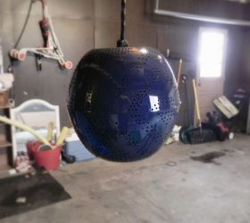 westelmknockoffs perforated globe pendant light, diy, home decor, lighting, repurposing upcycling