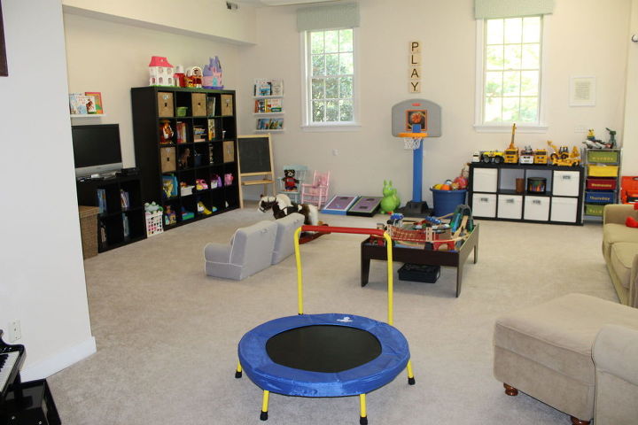 fun organized playroom, entertainment rec rooms, organizing, storage ideas