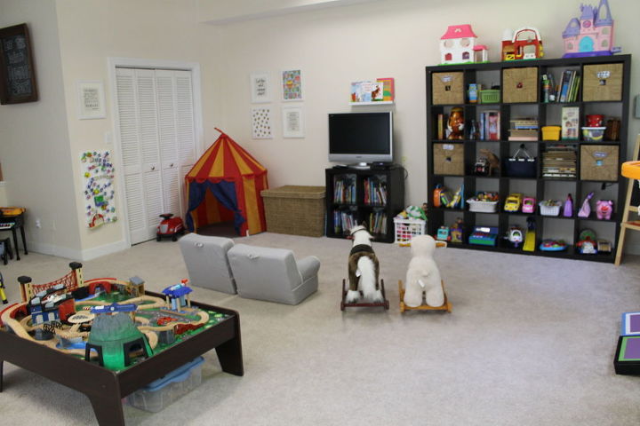 fun organized playroom, entertainment rec rooms, organizing, storage ideas