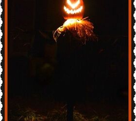 light post halloween scarecrow, crafts, halloween decorations, seasonal holiday decor