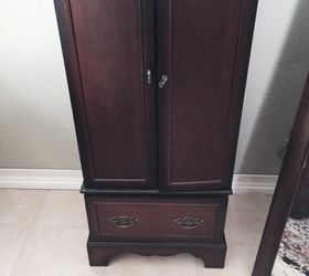 jewelry armoire update, painted furniture, Old look