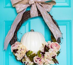 fall floral pumpkin wreath, crafts, seasonal holiday decor, wreaths