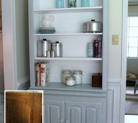 coastal bookcase makeover genera finishes persian blue w white glaze, painted furniture