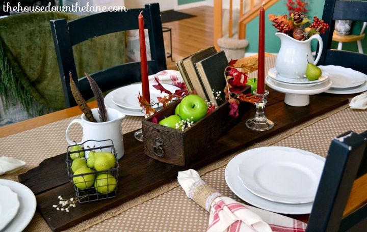 decorao de mesa de outono e lembrancinhas de bricolage