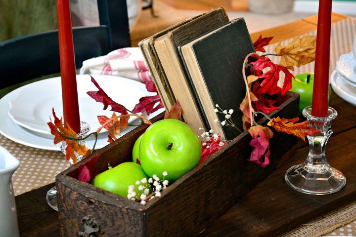 decorao de mesa de outono e lembrancinhas de bricolage