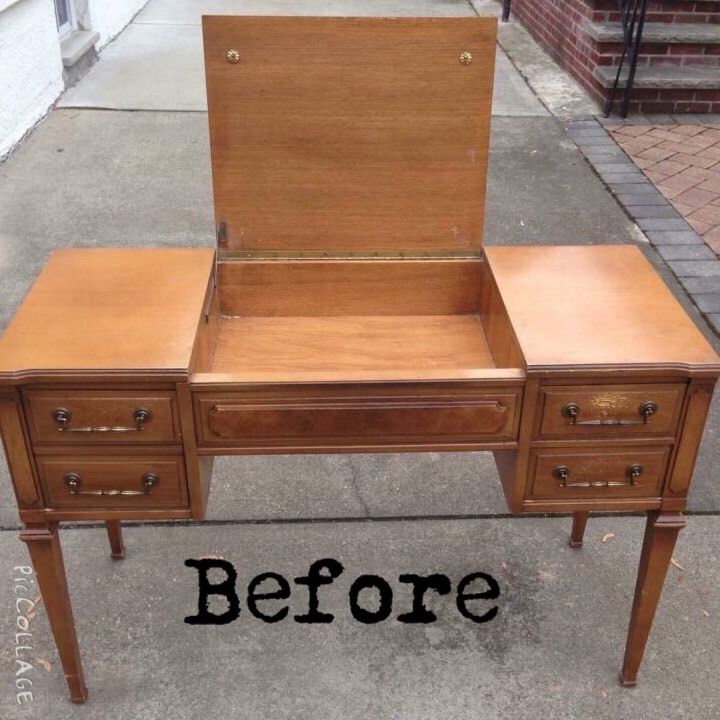 vintage elegance vanity, painted furniture, repurposing upcycling