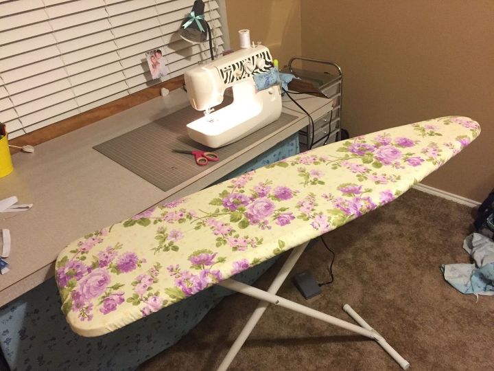 ironing board cover, crafts, how to, reupholster
