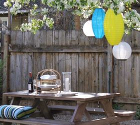 diy weathered wood picnic table, outdoor furniture, painted furniture