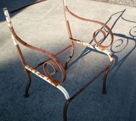 Expanded metal store patio chairs