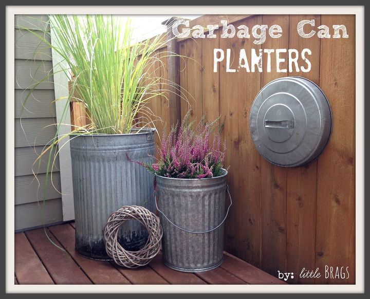 garbage can planters, container gardening, gardening, repurposing upcycling