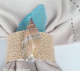 easy diy coastal napkin rings, crafts