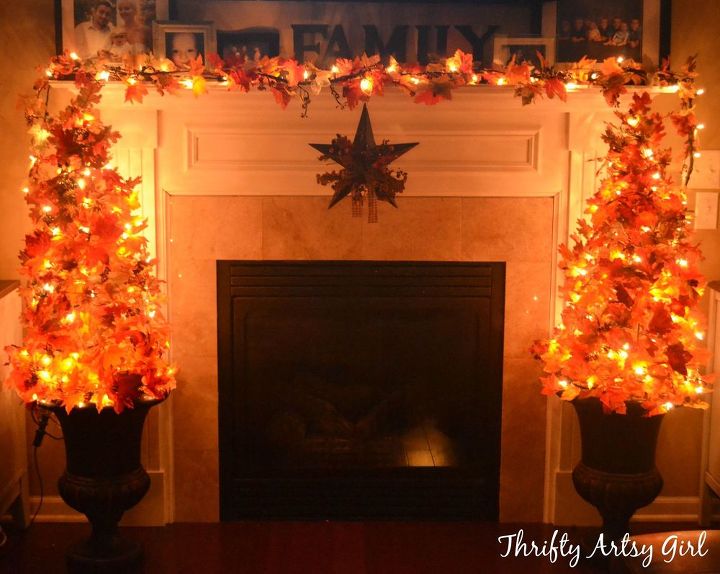 DIY fall leaves topiary