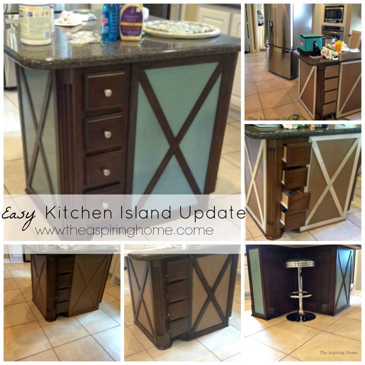 easy kitchen island update, diy, kitchen design, kitchen island