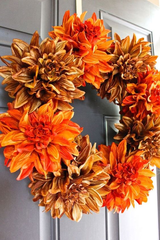 easy fall wreath in 5 minutes, crafts, seasonal holiday decor, wreaths