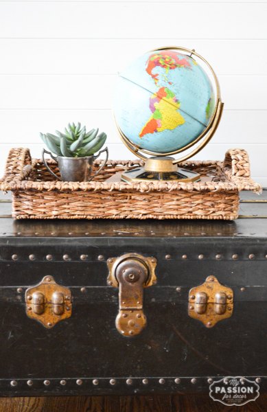 quick and easy vintage trunk turned coffee table, painted furniture, repurposing upcycling