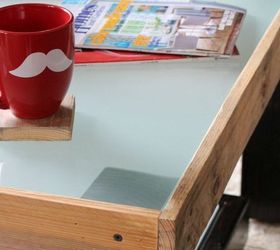 easy pallet and glass coffee table, diy, painted furniture, pallet, repurposing upcycling, rustic furniture, woodworking projects