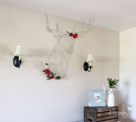 diy deer head made from chicken wire, crafts, wall decor