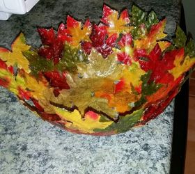 diy leaf bowl, crafts, seasonal holiday decor