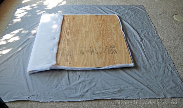 simple diy upholstered bedframe headboard, bedroom ideas, diy, how to, woodworking projects