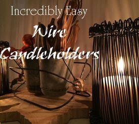 incredibly easy diy wire candle holders, crafts