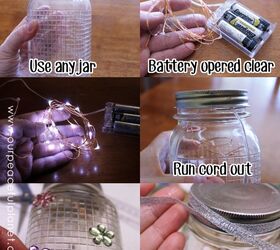 easy twinkle light jars bottles, crafts