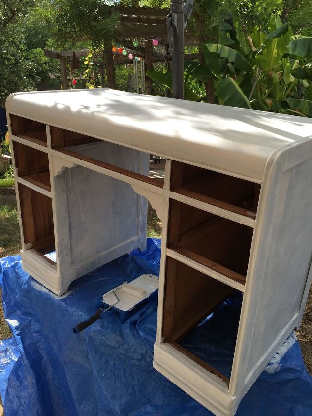sewing cabinet from an old desk