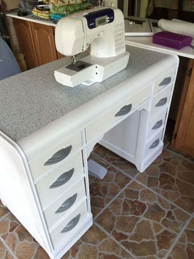 sewing cabinet from an old desk