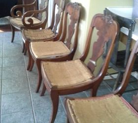 curbside chairs get a makeover, painted furniture, reupholster