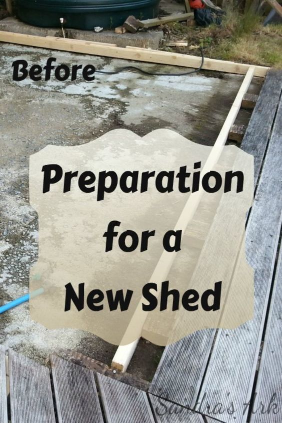 preparation for a new garden shed, concrete masonry, diy, outdoor living, woodworking projects