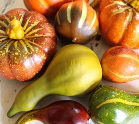 fall painted neutral pumpkins, crafts, seasonal holiday decor