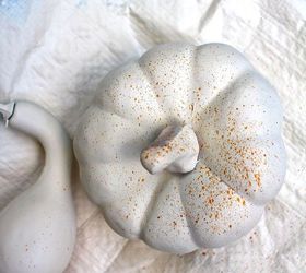 fall painted neutral pumpkins, crafts, seasonal holiday decor