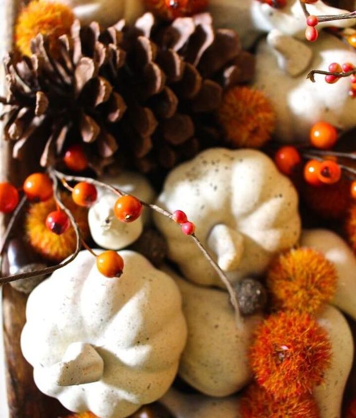 fall painted neutral pumpkins, crafts, seasonal holiday decor