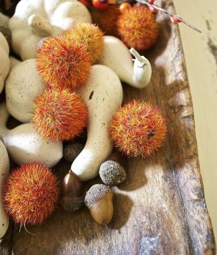 fall painted neutral pumpkins, crafts, seasonal holiday decor