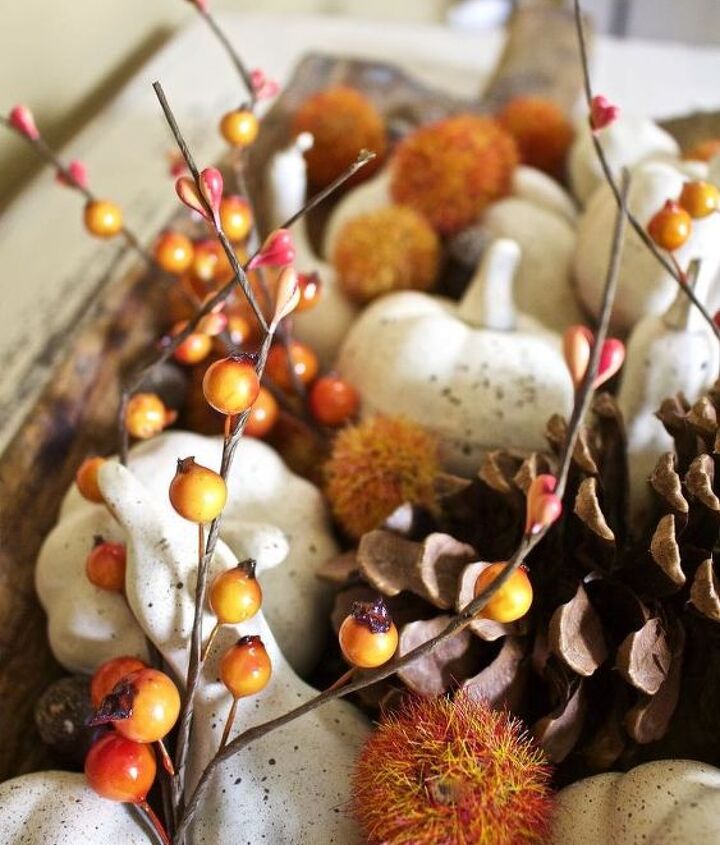 fall painted neutral pumpkins, crafts, seasonal holiday decor
