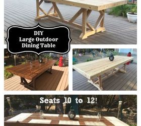 Diy Large Outdoor Dining Table - Seats 10-12 | Hometalk