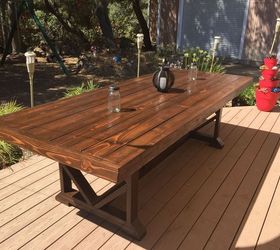 DIY Large Outdoor Dining Table - Seats 10-12